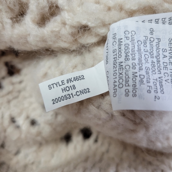 Point Sur Pointelle Sweater In Natural Alpaca Wool Blend Open Knit Size XS - Picture 5 of 8